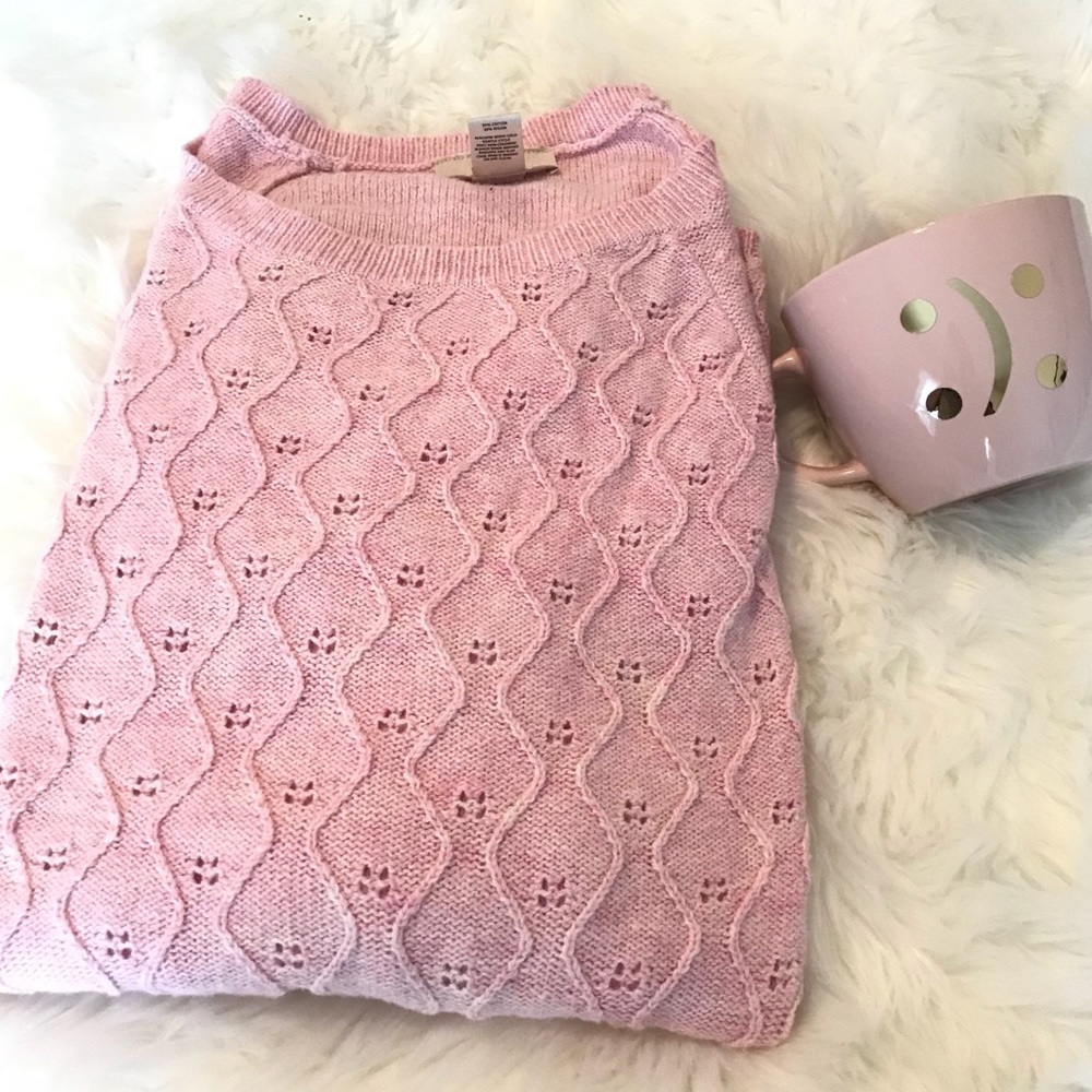 Loft textured light weigh bell sleeve sweater